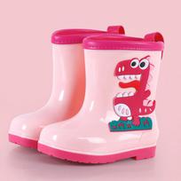Vaikiški animaciniai batai Vaikų lietus batai Neslystantys Berniuko vandens batai Vandeniui atsparūs guminiai batai vaikams kūdikiams Mergaitės batai Bottes De Pluie 160-insole16cm rožinė