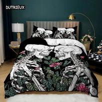 Skull Deadpool Duvet cover set 240x220 200x200 Bedding set Twin Queen King Double Bed linens Quilt cover Bedclothes Big hand EU single(135x200cm) gray