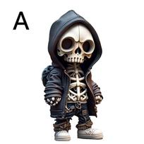 Cool Skeleton Figurines Halloween Skeleton Doll Ornament ARI A pilka