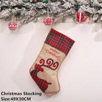 Christmas Stocking Santa Sacks Gift Christmas Decorations for Home Candy Bag Hanging Xmas Tree Ornament New Year 2023