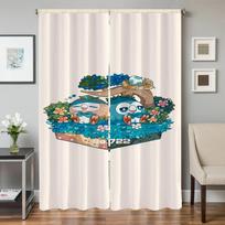 Home Interior Kitchen Curtains for Living Room 2 Pieces Blackout Curtains Door Curtain Pokemon Partition Bedroom Decoration W50xH70cmx2pcs-CL