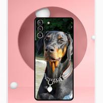 Takso Dobermano šuns dėklas Samsung Galaxy S22 S23 S24 Ultra Note 20 10 S8 S9 S10 Plus S21 S20 FE Minkštas dėklas Galaxy S10e black