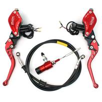 7/8  22mm Motorcycle Hydraulic Brake Clutch Master Cylinder Reservoir Lever with Brake Hose Fit Sport Bike Street Bike Scooter