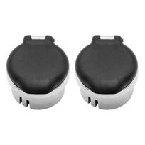 2Pcs Dash Power Outlet Retainer Cover 20983936 Chrome Dash Power Outlet Cover for Avalanche Silverado Suburban Tahoe Sierra