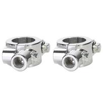 2 vnt. Universalus motociklo vairo veidrodžio laikiklis 10 mm 7/8 colio aliuminio spaustukas CHINA