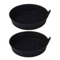 2Pcs Car Cup Coaster Waterproof Non-Slip Sift-Proof Spill Holder Insert Silicone Anti-skid Cup Bottle Mat Car Accessories juoda