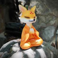 Zen Fox Decoration Vintage Nine-tailed Fox Fleshy Bonsai Decoration Crafts Household Creative Car Table Personality Knickknacks
