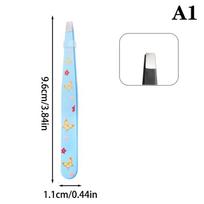 Eyebrow Tweezer Colorful Hair Beauty Fine Hairs Puller Stainless Steel Slanted Eye Brow Clips Removal Makeup Tools as the picture