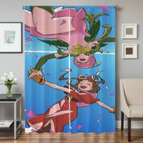 Home Interior Kitchen Curtains for Living Room 2 Pieces Blackout Curtains Door Curtain D-digimon Bedroom Decoration Partition W50xH70cmx2pcs-CL