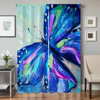 Home Interior Kitchen Curtains for Living Room 2 Pieces Blackout Curtains Door Curtain Butterfly Partition Bedroom Decoration W50xH70cmx2pcs-CL