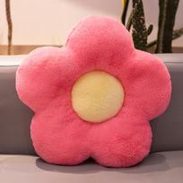 Nauja Ins Pliušinė Gėlės Pagalvėlė Namų Sofa Pagalvėlė Minkšta Ramunėlė Biuro Sėdynės Pagalvėlė 45*45cm pink