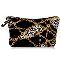 Leopard Animal Print Cosmetic Bag Ladies Multifunctional Clutch Bag Wash Bag Portable Storage Bag smėlis