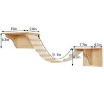 1pc Wall Mounted Cat Condo Villa Wooden Cats Climbing Floating Shelf Kitten House Wall Furniture for Sleeping and Resting