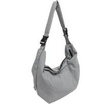 Lazy Wind Large Capacity Nylon Dumpling Bag Female Simple College Students Class Bag Fashion Brand Crossbody Bag pilka spalva