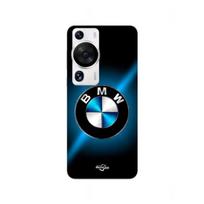 Coque Huawei P60 Pro Logo BMW noir et bleu brillant Maniacase juoda