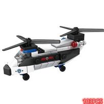 City Plane SWAT Super Police CAR Dual-Rotor Helicopter Famous Building Blocks Bricks Kits Classic Model