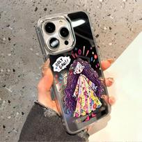 Mobiliųjų telefonų dėklai iPhone 11 13 XR 15 Pro Max 12 14 Pro Max Case iPhone 16 XS Max veidrodinis apsauginis dėklas Veidrodis išskirtinis animacinis filmas, atsparus vandeniui iPhone 11 Pro Max sidabras