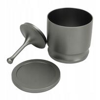 Premium Coffee Tamper Powder Picker and Dosing Funnel for 58mm Portafilter Rust Resistant Aluminum Alloy Cup tamsiai pilka spalva