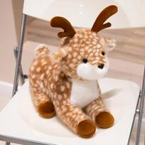 Simulation Sika Deer Plush Toy Super Soft Hug Pillow Elk Deer Doll Creative Room Decoration Birthday Holiday Gift To Boys Girls 25cm elnias