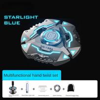 Fidget Spinner Metal Luminous Long Time Rotation Multifunctional Hand Twist Adult Stress Relief Toy Gyro ATOM mėlyna
