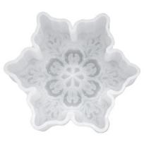 Soap Mold Easy Demoulding Heat-Resistant Non-stick Mirrored DIY Christmas Snowflake Candle Silicone Mold Home AVE A gray
