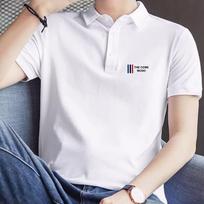 Short-sleeved T-shirt Men's Polo Shirt Black Dirt-resistant Ice-feeling Clothes Summer Work T-shirt XXXXXL balta