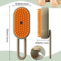 Gyvūnų Prekės Katės ir Šuns Masažuojantis Šepetys Anti-Skraidantis Purškalas Maudymosi Šepetys 12cm*6.5cm chaki