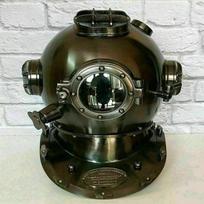 45,72 cm žalvarinis Boston Marine nardytojo šalmas US Navy Mark V žalvarinis