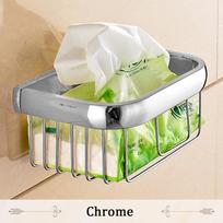 Paper Holders Chrome Finish Wall Mounted Bathroom Accessories Toilet Paper Holders Black Bathroom WC Basket Tissue Holder 81358