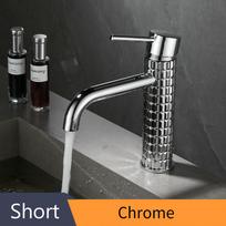 Knurled Faucet Brushed Gold Basin Faucet Bathroom Taps Single Handle Hot and Cold Sink Mixer Knurled Basin Faucet 855988 gray