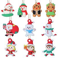 Christmas Tree Hanging DIY Crafts Gingerbread Man Pendants Festival Decorating Window Ornaments Home Living Room Lanyard
