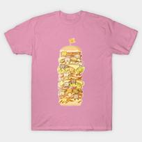 T Shirt Women Cat Burger Harajuku Print Kawaii Tshirt Summer Short Sleeve Female T-Shirt Top Tee S rožinė