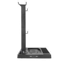 For PS5 Vertical Stand Cooling Fan Professional Dual Controller Charger Station with Headphone white