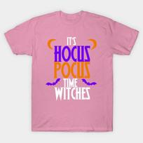 T Shirt Women Its Hocus Pocus Time Witches Shirt For A Halloween Harajuku Print Kawaii Tshirt Summer Short Sleeve Female T-Shirt Top Tee S