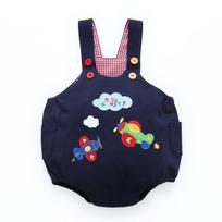 Spot Miki Japanese Cartoon Frog Embroidered Kids Overalls. 90 cm tamsiai mėlyna spalva