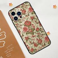 Gėlių stiliaus Rožių Tulpės Sodo dėklas Apple iPhone 12 13 Mini 11 14 15 16 Pro Max Plus X XR XS Max Coque iPhone 13 mini beige