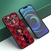 Anime Helluva Boss telefono dėklas Apple iPhone 12 13 Mini 11 14 15 Pro Max 7 8 Plus X XR XS SE 2020 2022 Juodas silikoninis dėklas iPhone 14 Plus
