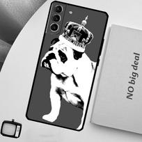 British Bulldog Case For Samsung Galaxy S23 Ultra S22 S21 S20 FE Note 20 Ultra S8 S9 S10 Note 10 Plus Cover Galaxy S22 Plus white