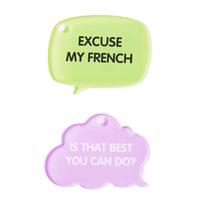 Niche Bubble Dialog & Buzzword Sign Tags for Office and Luggage