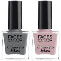 FACESCANADA Ultime Pro Splash Glossy Finish Nail Enamel-Ebony 142 (8 Ml) & Ultime Pro Splash Glossy Nail Enamel-Pink Rouge 103 (8 Ml)