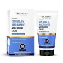 Dr. Sheth's Centella And Niacinamide Moisturizing Cream |For Oily & Acne Prone Skin | Fades Acne Marks & Controls Excess Oil | 48-Hour* Hydration| 50G gray