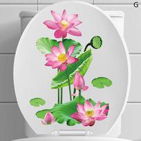 WC lipdukai Tualeto augalų gėlių sienos lipdukas vonios kambariui Tualeto dangčio lipdukas Dekalas Lipnus Muralas Namų dekoracija G green