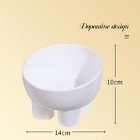 450ML dramblio kojos formos kačių maisto dubenėlis, sukraunamas, nepralaidus skysčiui, apsaugantis nuo išsiliejimo, PP medžiaga, katėms balta