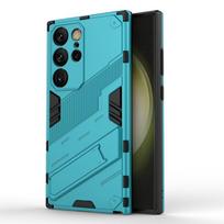 For Samsung Galaxy S24 S 24 Ultra Case Armor Shockproof Phone Case for Samsung S24 Plus S24Plus S24+ Magnetic Holder Stand Cover For S24 Ultra mėlyna