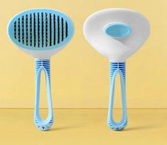 Pet Hair Removal Comb Styling Hair Removal Open Knot Cat Comb Automatic Hair Removal Grooming Dog Comb Hair Brush Pet Supplies mėlyna