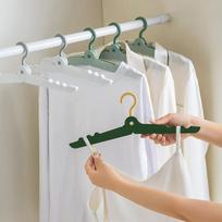 Portable Folding Clothes Hanger, Travel Laundry Drying Rack, Multifunctional Hanging Clothes Dryer without clip laimo žalia spalva