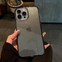Luxury Glitter Bling Clear Case For iPhone 15 14 13 12 11 Pro Max TPU Silicone For iPhone X XS Max XR 8 7 Plus Back Cover Case For iPhone 12 Mini gray