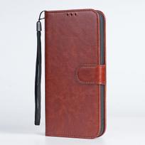 Faux Leather Case for Xiaomi Redmi 13C 12 11A 10C 10A 9T 9C 9i A1 A2 A3 Redmi Note13 12 11 10 9 8 Wallet Clamshell Phone Case Strap&Redmi Note 9 Pro 5G brown