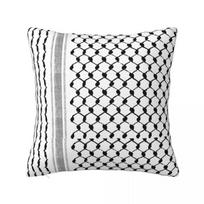 Palestinian Hatta Kufiya Folk Pattern Pillow Case Palestine Arabic Keffiyeh Design Cushion Cover Decor Pillowcase for Car 30x30cm