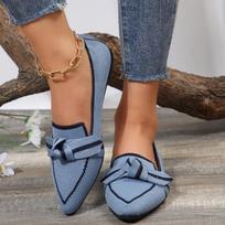 Women's Shoes Loafers Ballet Flats Pointed Toe Barefoot Slip-on Sandals Casual Low Heel LuxuryWoman Shoe New in Butterfly 38 mėlyna